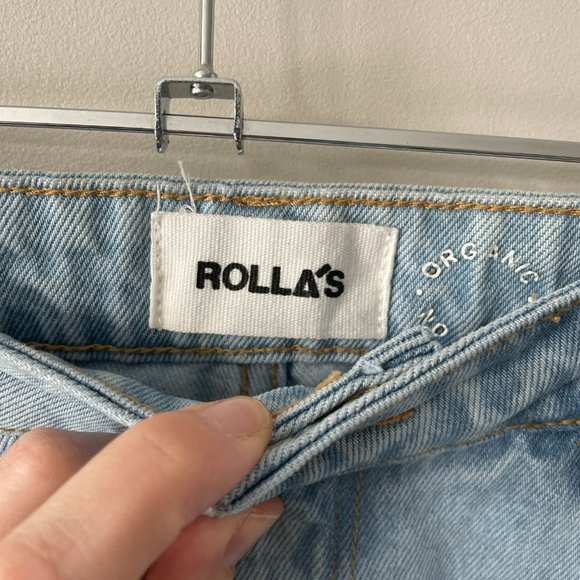 Rolla's Original High Rise Medium Wash Casual Straight Leg Denim Jeans Blue 30 - Picture 8 of 8